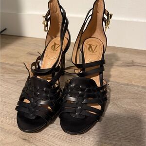 Vince Camuto Black Strappy Heels